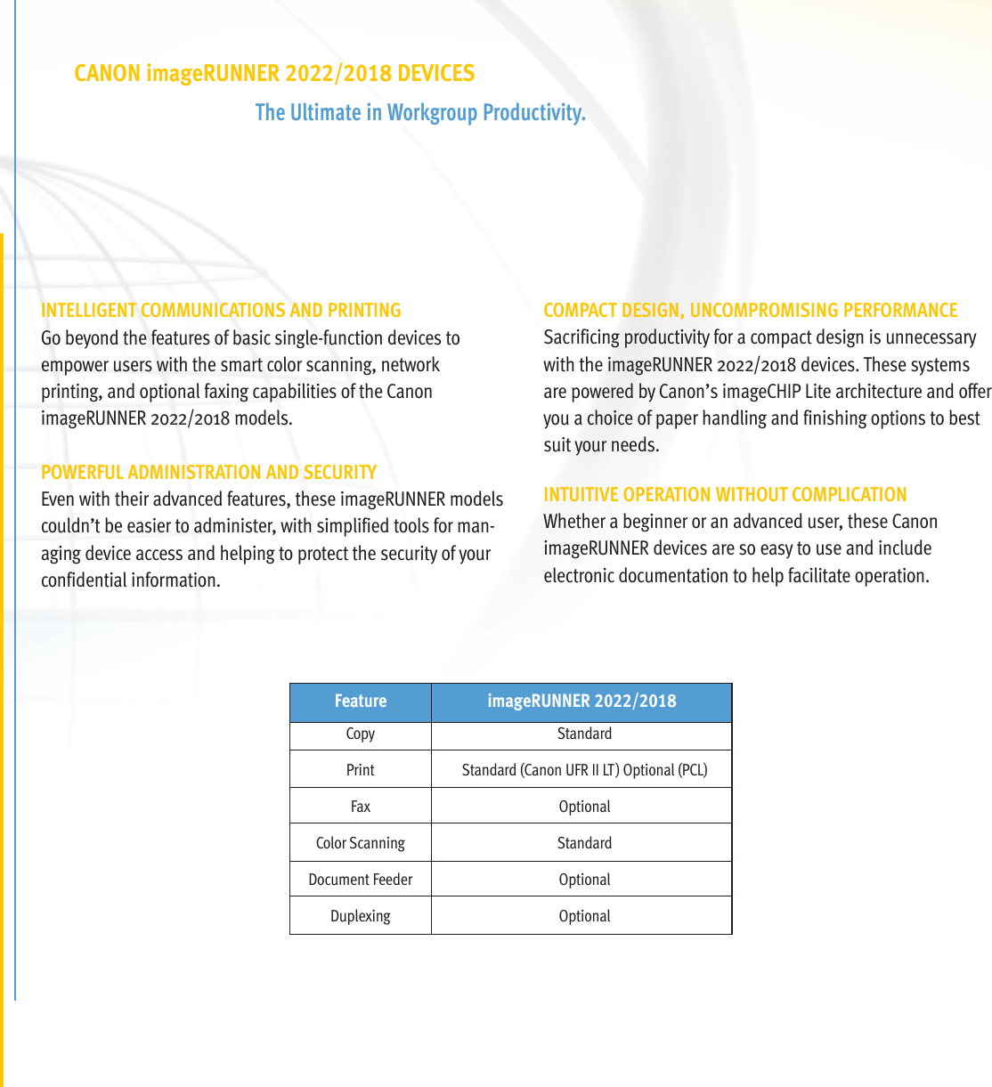 Page 3 of 8 - Canon Canon-Imagerunner-2018-High-Res-Print-Brochure-  Canon-imagerunner-2018--print-brochure