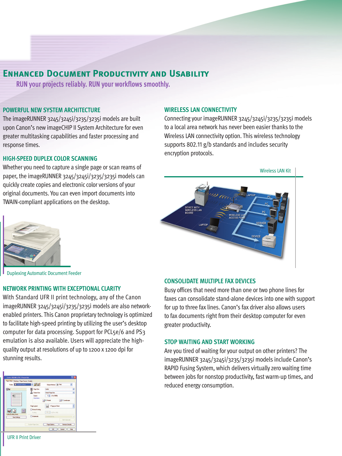 Page 4 of 12 - Canon Canon-Imagerunner-3245-High-Res-Print-Brochure-  Canon-imagerunner-3245--print-brochure