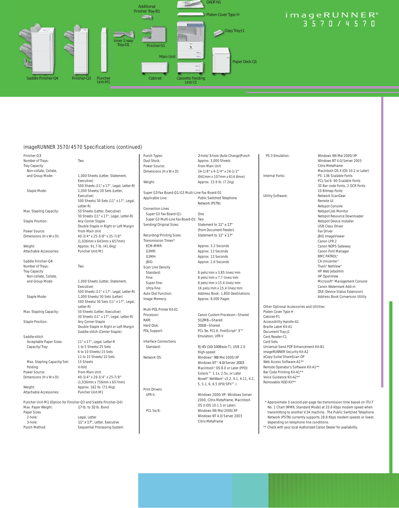 Page 3 of 4 - Canon Canon-Imagerunner-3570-Specification-Sheet-  Canon-imagerunner-3570-specification-sheet