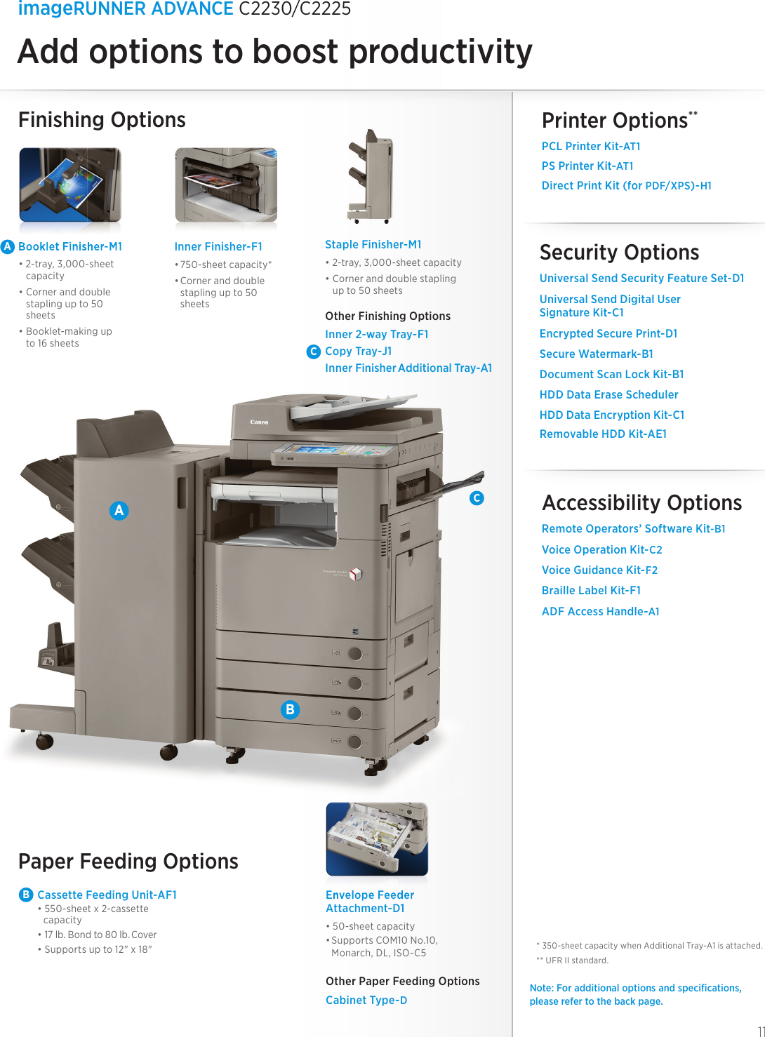 Page 11 of 12 - Canon Canon-Imagerunner-Advance-C2225-Product-Brochure- ImageRUNNER ADVANCE C2230/C2225  Canon-imagerunner-advance-c2225-product-brochure