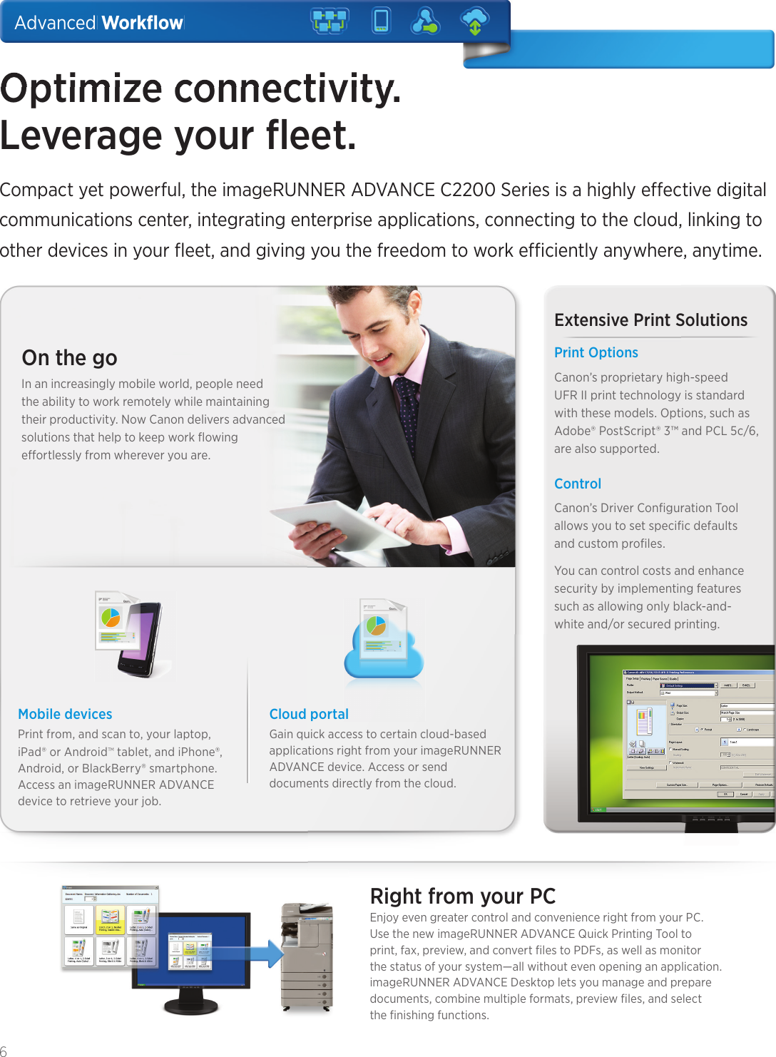 Page 6 of 12 - Canon Canon-Imagerunner-Advance-C2225-Product-Brochure- ImageRUNNER ADVANCE C2230/C2225  Canon-imagerunner-advance-c2225-product-brochure