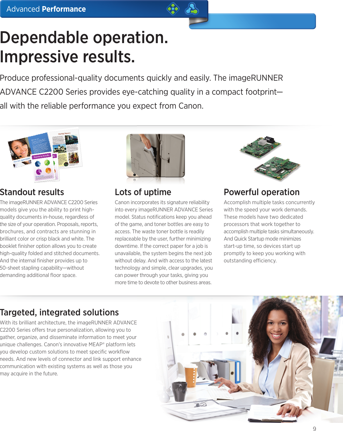 Page 9 of 12 - Canon Canon-Imagerunner-Advance-C2225-Product-Brochure- ImageRUNNER ADVANCE C2230/C2225  Canon-imagerunner-advance-c2225-product-brochure