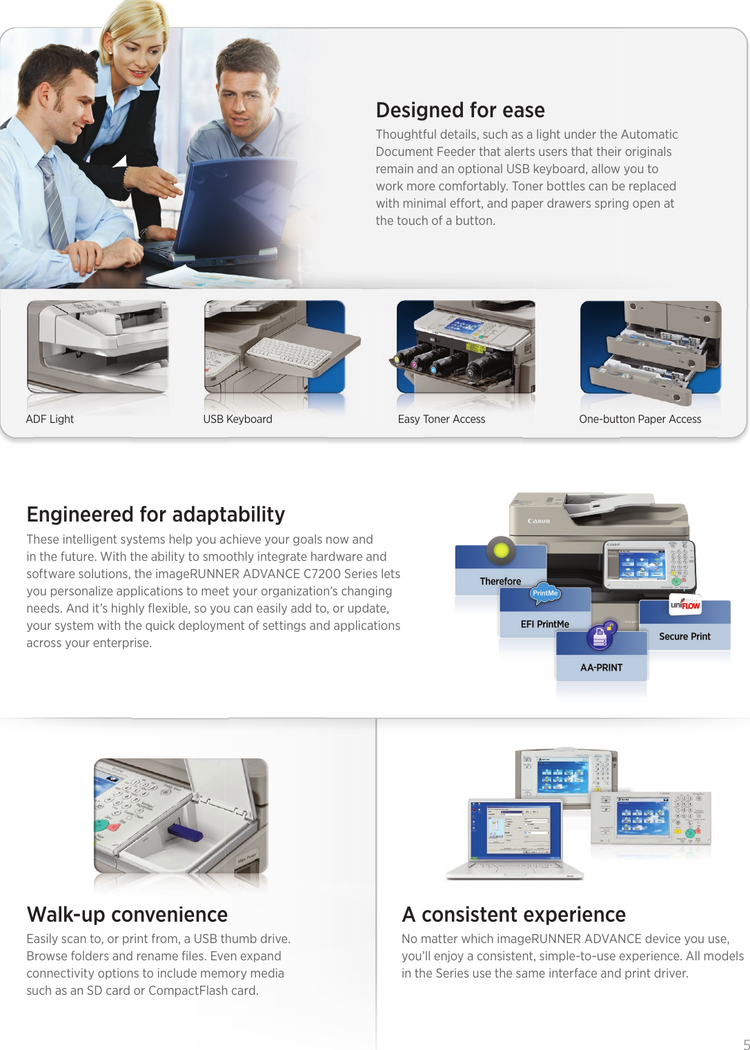 Page 5 of 12 - Canon Canon-Imagerunner-Advance-C7260-Product-Brochure- ImageRUNNER ADVANCE C7270 / C72060  Canon-imagerunner-advance-c7260-product-brochure