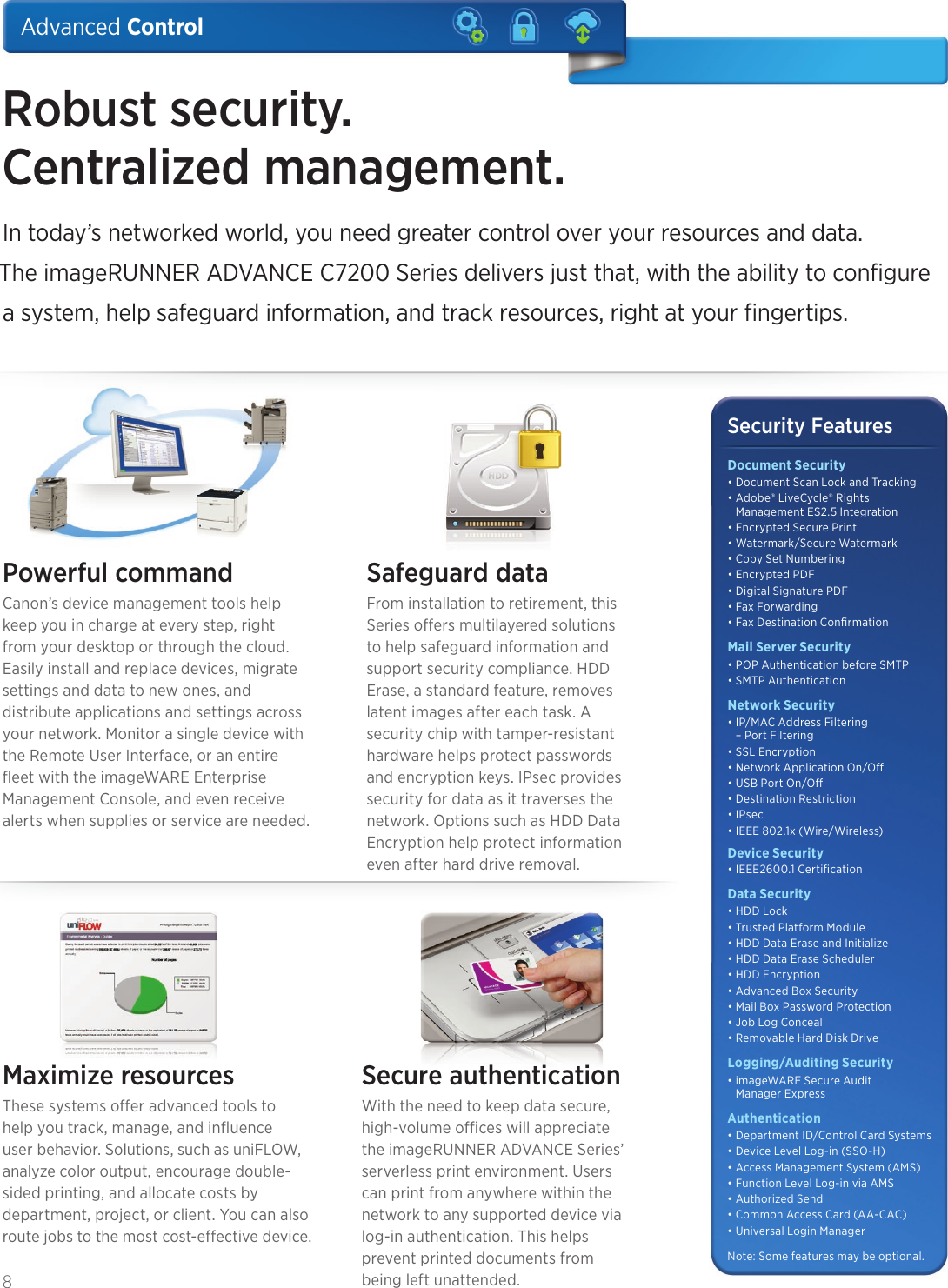 Page 8 of 12 - Canon Canon-Imagerunner-Advance-C7260-Product-Brochure- ImageRUNNER ADVANCE C7270 / C72060  Canon-imagerunner-advance-c7260-product-brochure