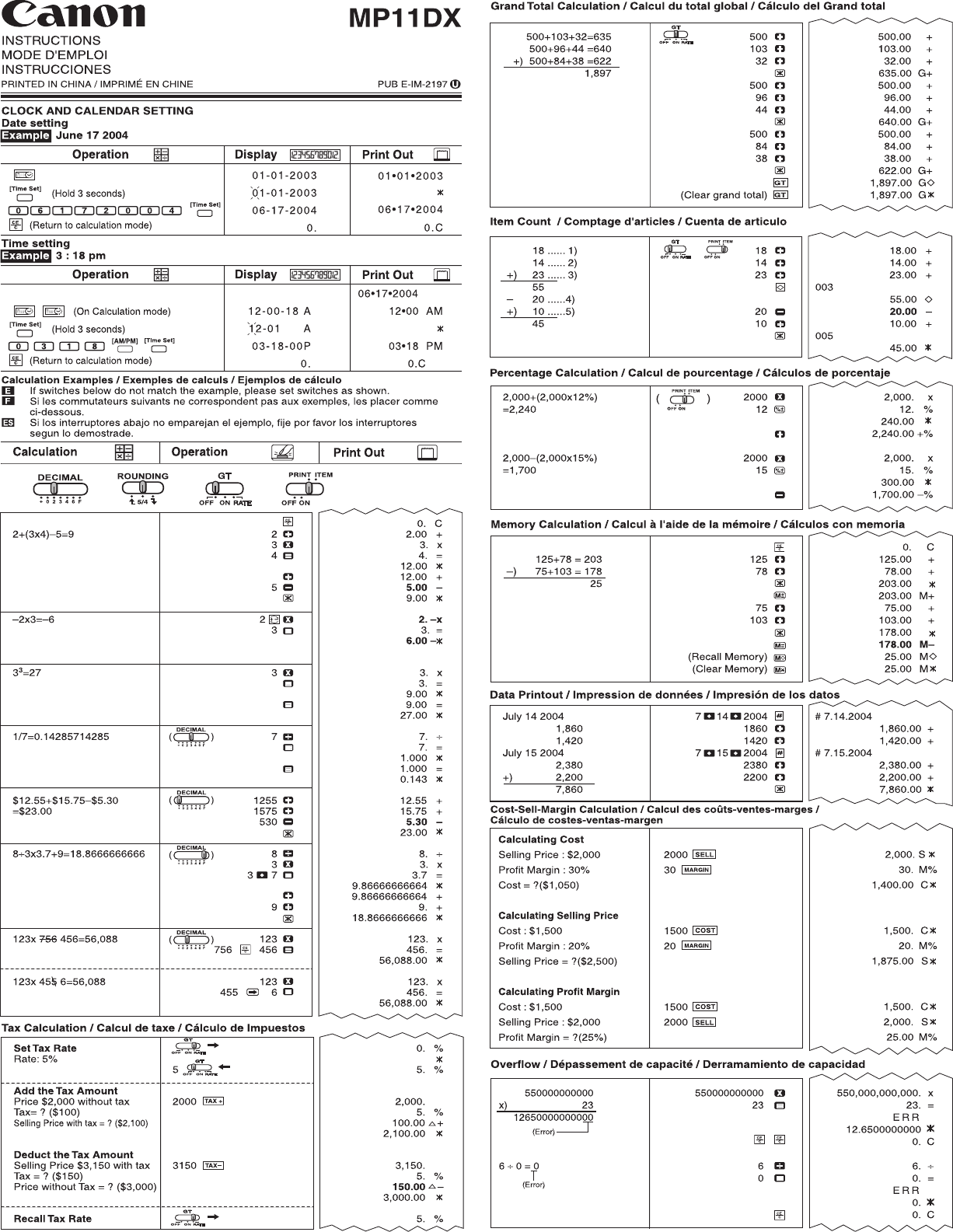 Page 1 of 4 - Canon Canon-Mp11Dx-Owners-Manual P170-DH -4