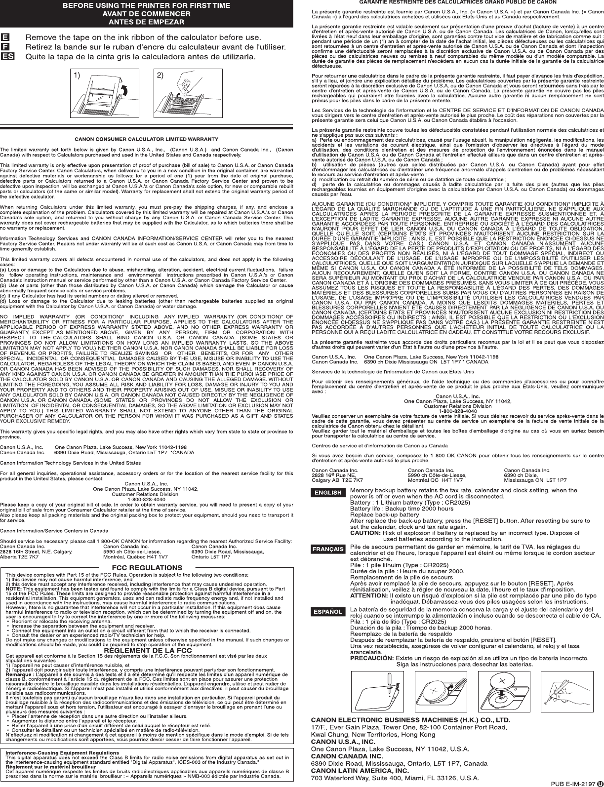 Page 4 of 4 - Canon Canon-Mp11Dx-Owners-Manual P170-DH -4