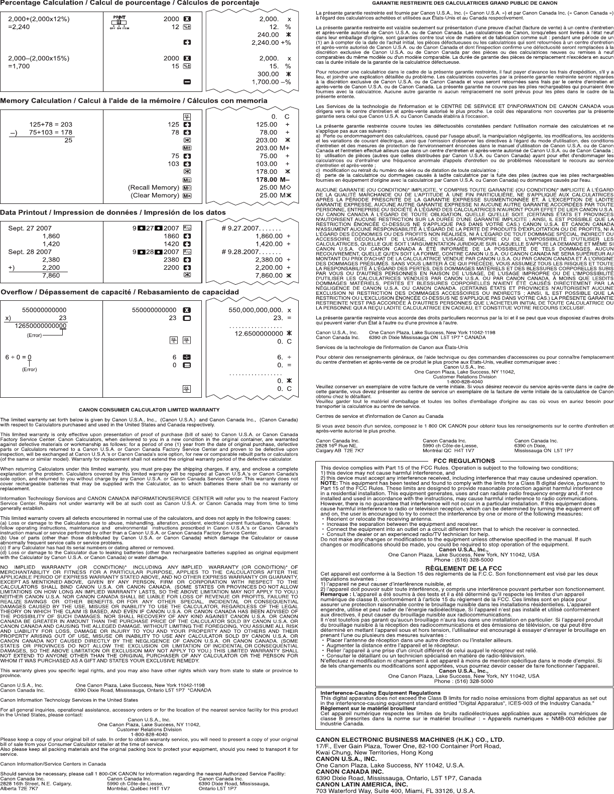 Page 2 of 4 - Canon Canon-P170-Dh-Instruction-Manual- P23-DHV-4  Canon-p170-dh-instruction-manual