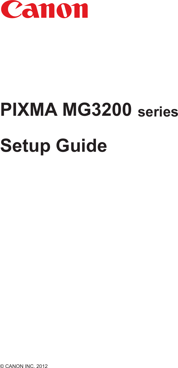 Page 1 of 5 - Canon Canon-Pixma-Mg3222-Setup-Guide-  Canon-pixma-mg3222-setup-guide