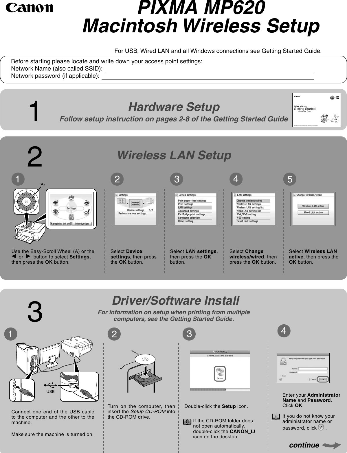 canon pixma mp620 driver password