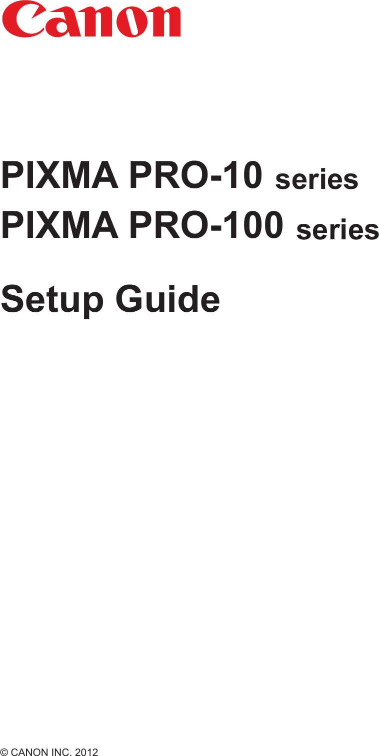 Page 1 of 7 - Canon Canon-Pixma-Pro-100-6228B002-Users-Manual-  Canon-pixma-pro-100-6228b002-users-manual