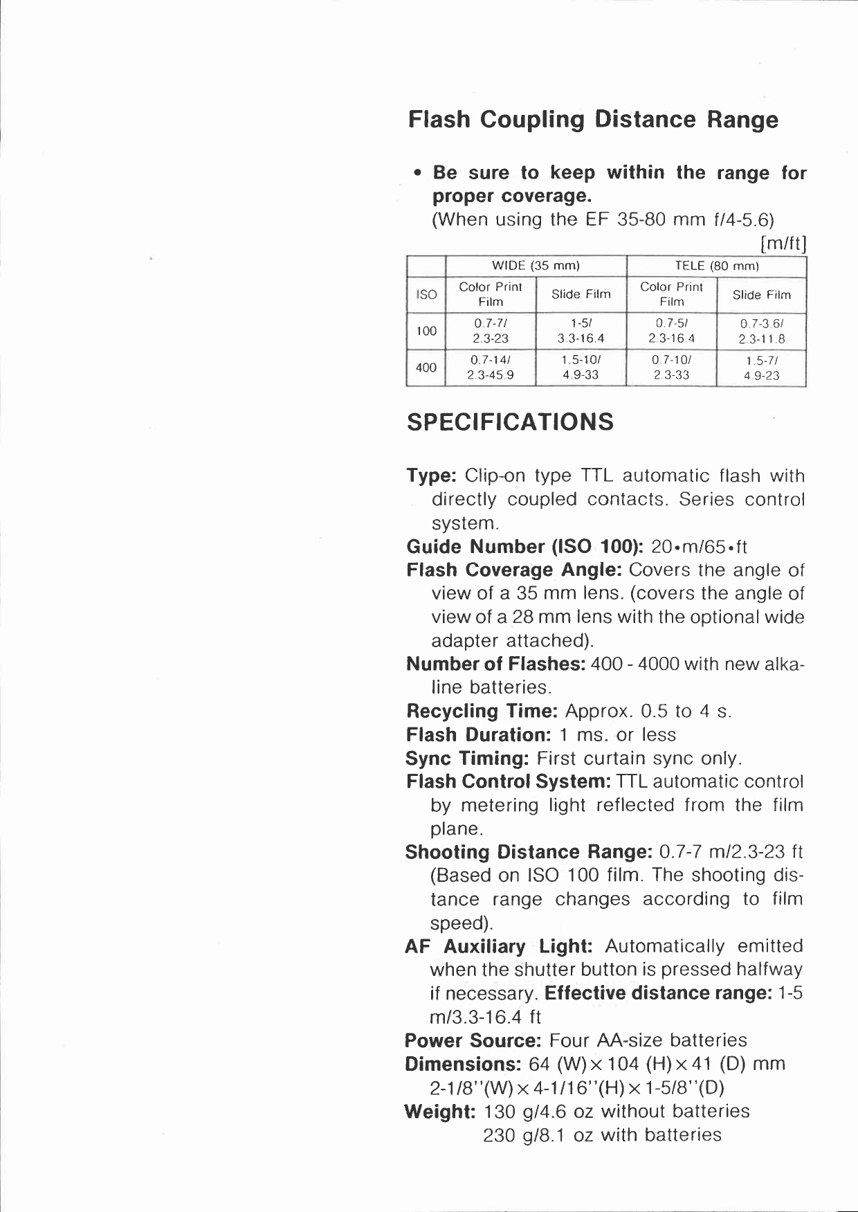 Page 4 of 6 - Canon Canon-Speedlite-200E-Users-Manual-  Canon-speedlite-200e-users-manual