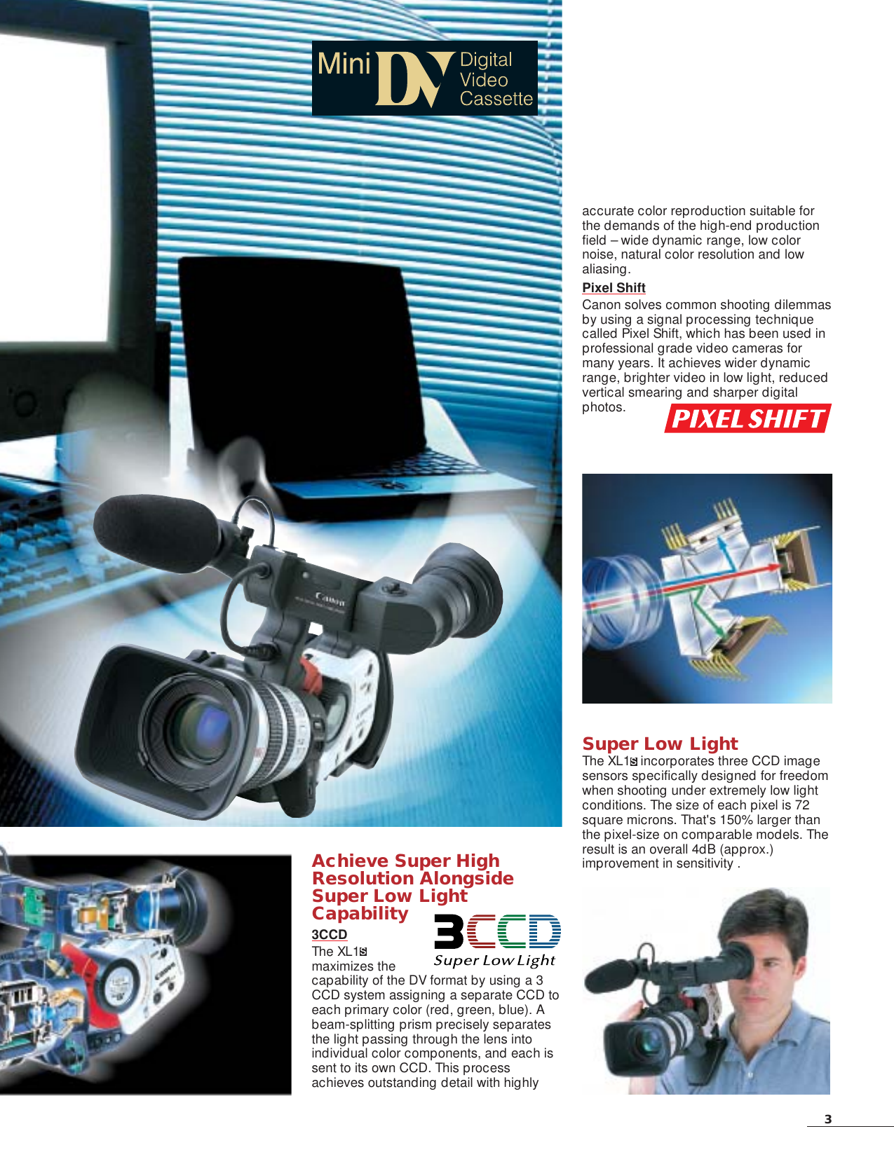 Page 3 of 12 - Canon Canon-Xl1S-Low-Resolution-Brochure- XL1S-bro  Canon-xl1s-low-resolution-brochure