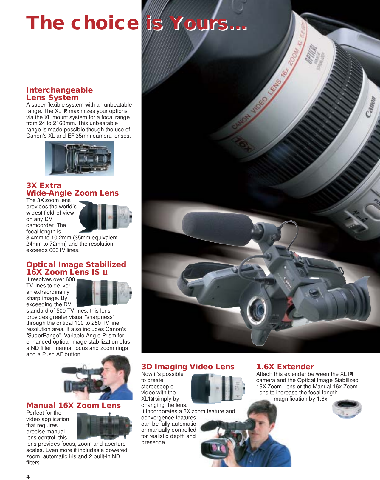Page 4 of 12 - Canon Canon-Xl1S-Low-Resolution-Brochure- XL1S-bro  Canon-xl1s-low-resolution-brochure
