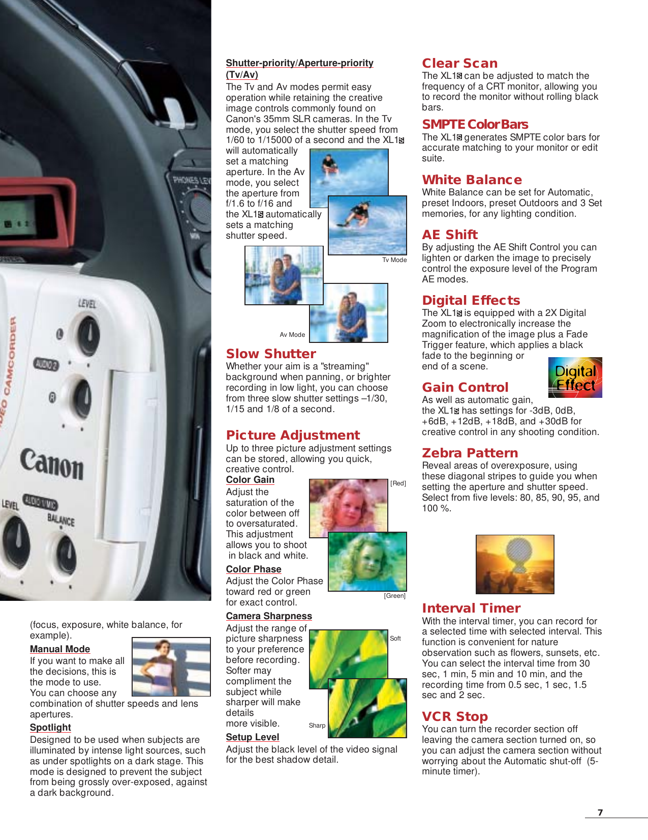 Page 7 of 12 - Canon Canon-Xl1S-Low-Resolution-Brochure- XL1S-bro  Canon-xl1s-low-resolution-brochure