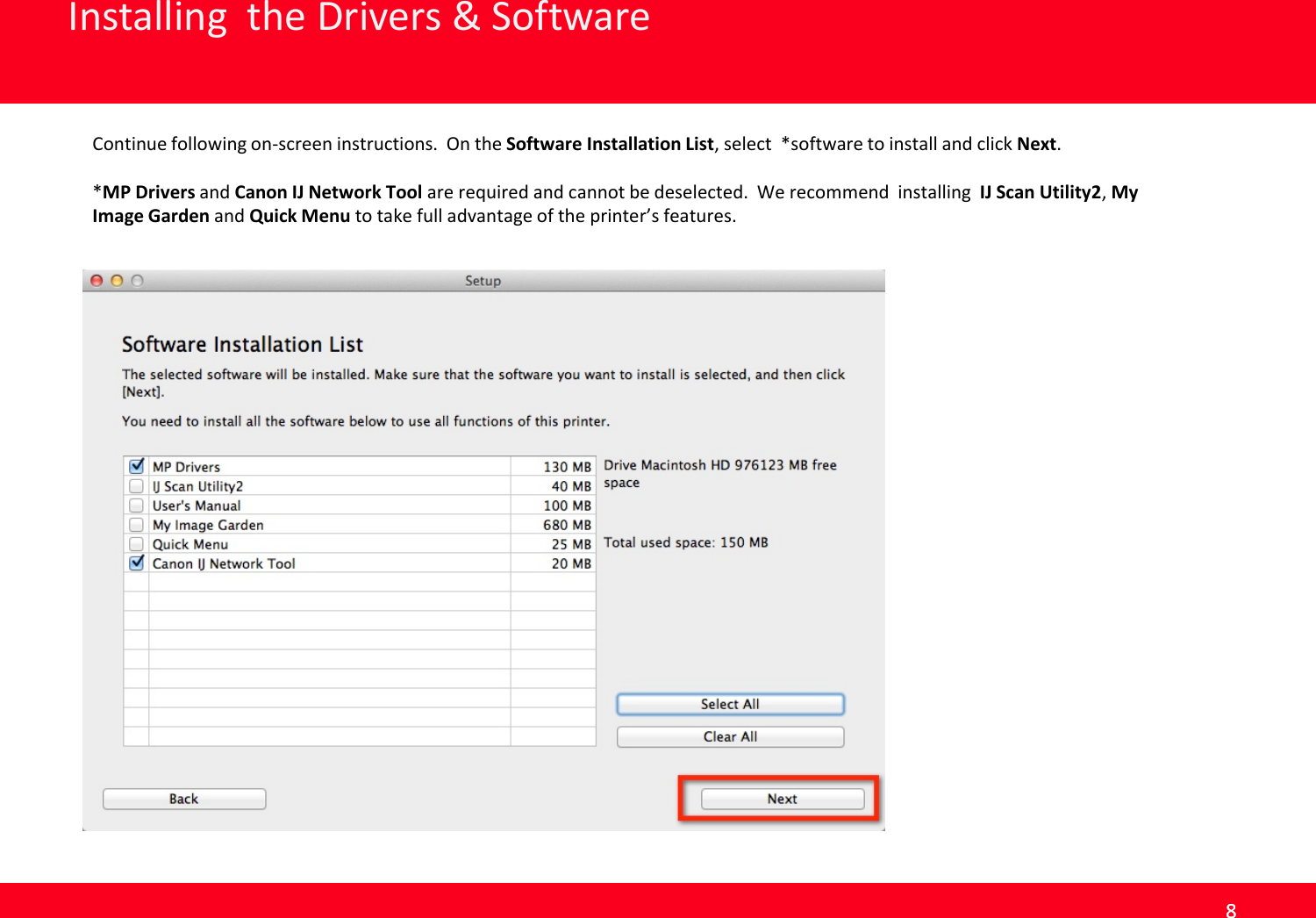 canon ij network tool cannot install printer