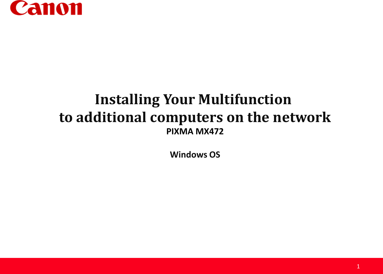 Page 1 of 8 - Canon PIXMA MX472  1 User Manual To The 7b4e40b8-e937-4794-9bb1-b816056e8736