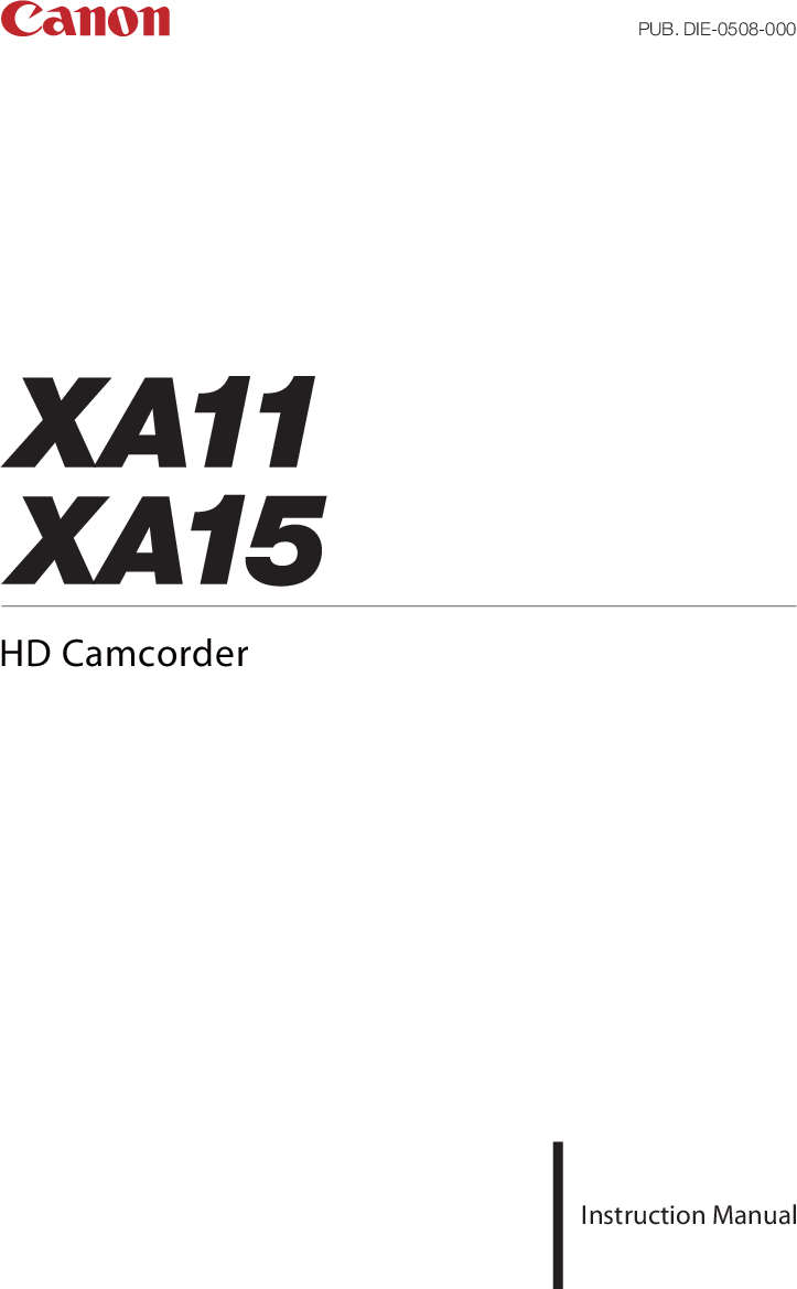 canon xa15 manual