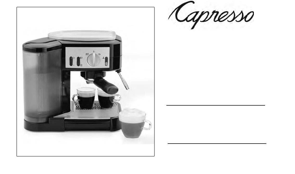 Capresso Cafe 115 Users Manual IB