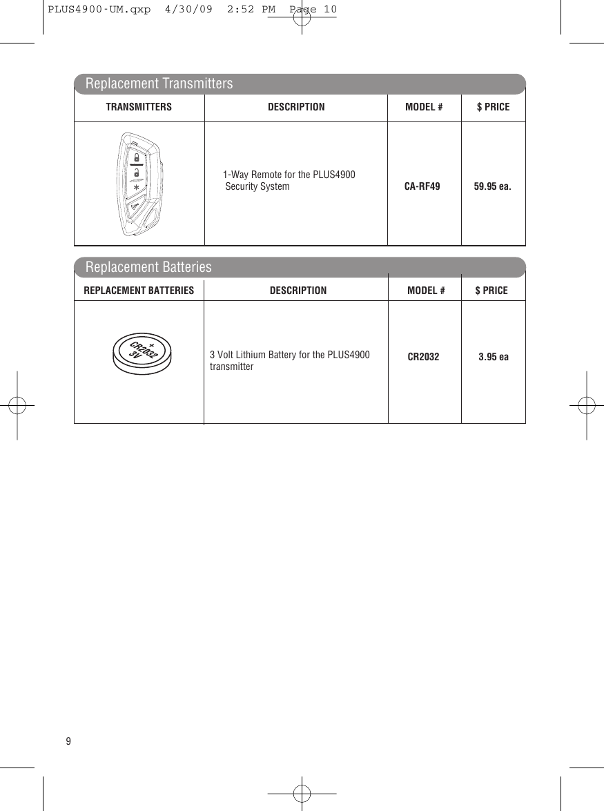 Page 10 of 12 - Carbine Carbine-Plus-Plus-4900-Users-Manual- M11RF-LCD_UM  Carbine-plus-plus-4900-users-manual