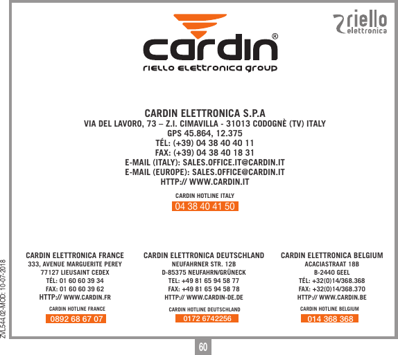 Cardin elettronica france