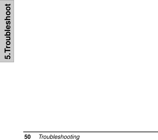 50    Troubleshooting5.Troubleshoot