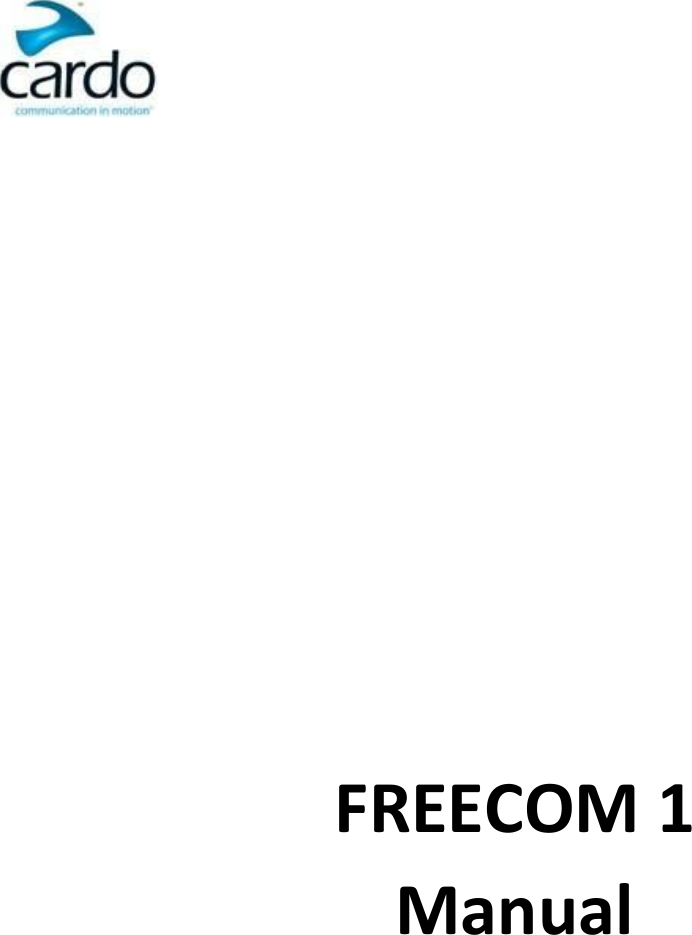                             FREECOM 1 Manual 