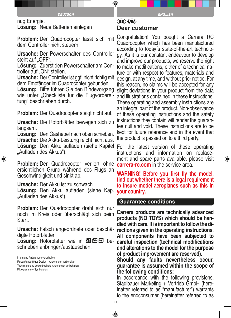 Page 14 of Carrera Toys 370401023 Short Range Device Radio Control Toy Transmitter User Manual 