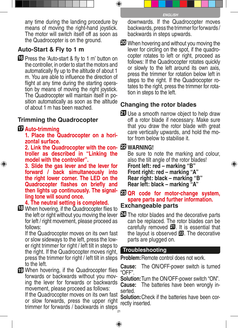 Page 21 of Carrera Toys 370401023 Short Range Device Radio Control Toy Transmitter User Manual 