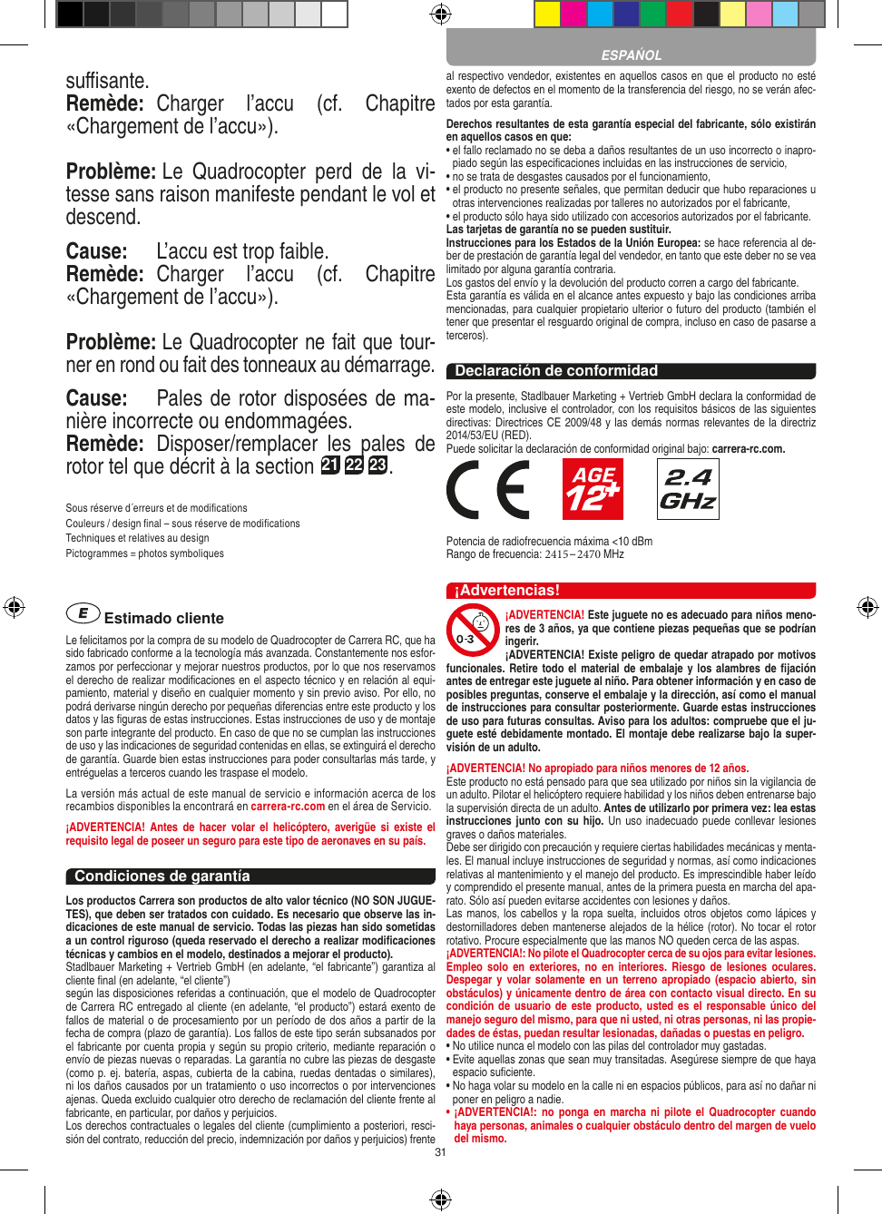 Page 31 of Carrera Toys 370401023 Short Range Device Radio Control Toy Transmitter User Manual 