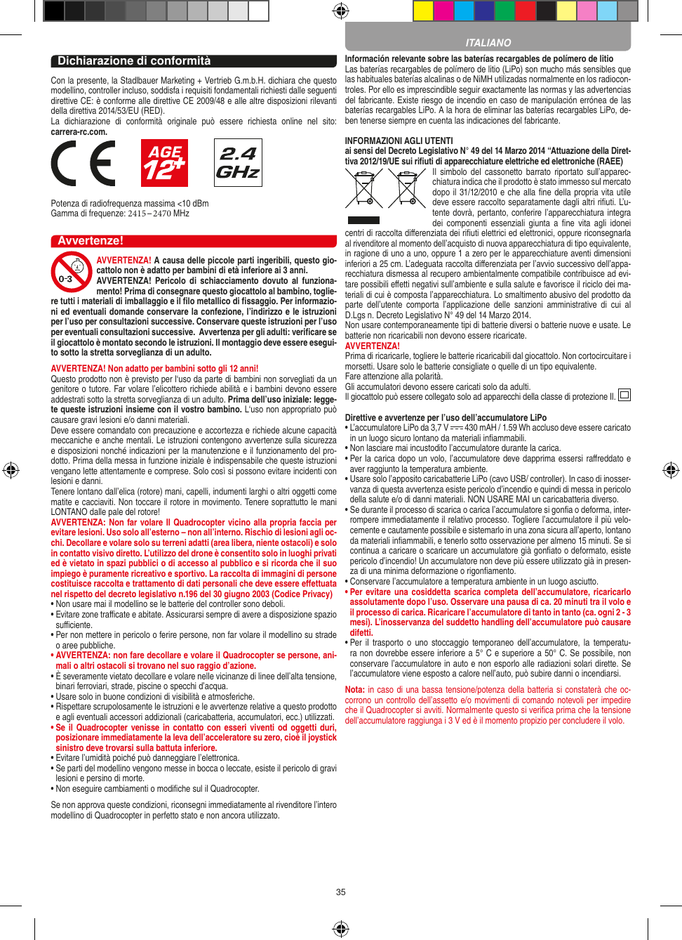 Page 35 of Carrera Toys 370401023 Short Range Device Radio Control Toy Transmitter User Manual 