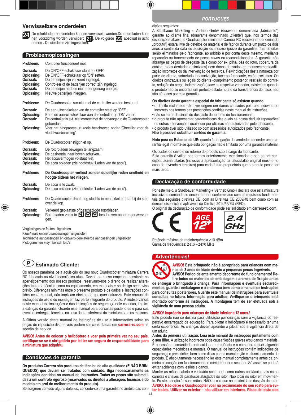 Page 41 of Carrera Toys 370401023 Short Range Device Radio Control Toy Transmitter User Manual 