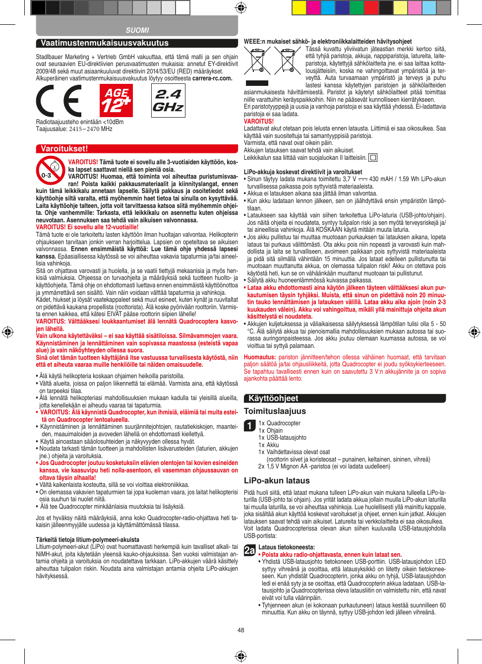 Page 48 of Carrera Toys 370401023 Short Range Device Radio Control Toy Transmitter User Manual 