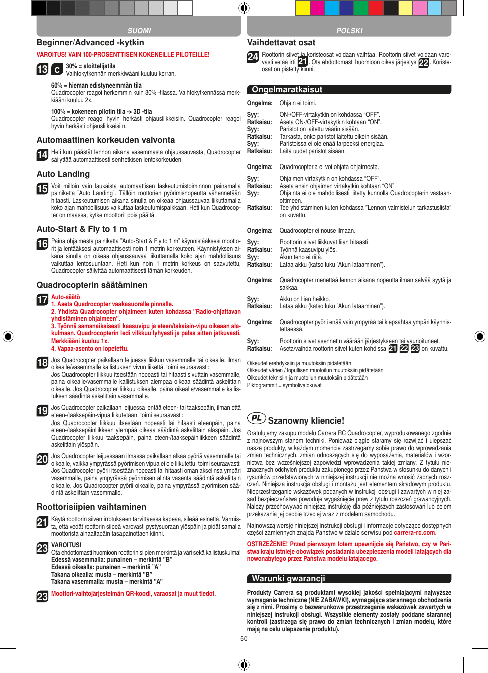 Page 50 of Carrera Toys 370401023 Short Range Device Radio Control Toy Transmitter User Manual 