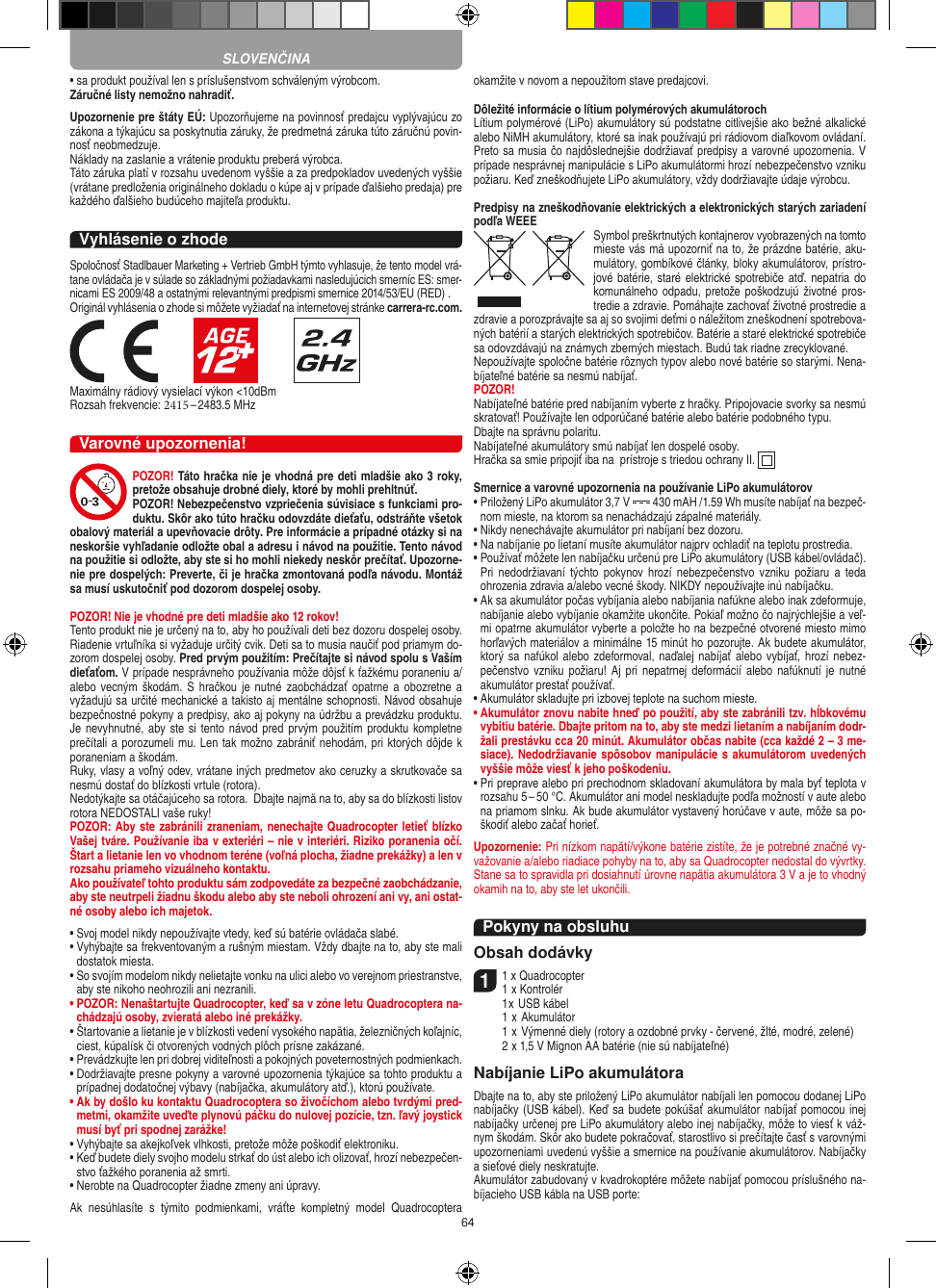 Page 64 of Carrera Toys 370401023 Short Range Device Radio Control Toy Transmitter User Manual 