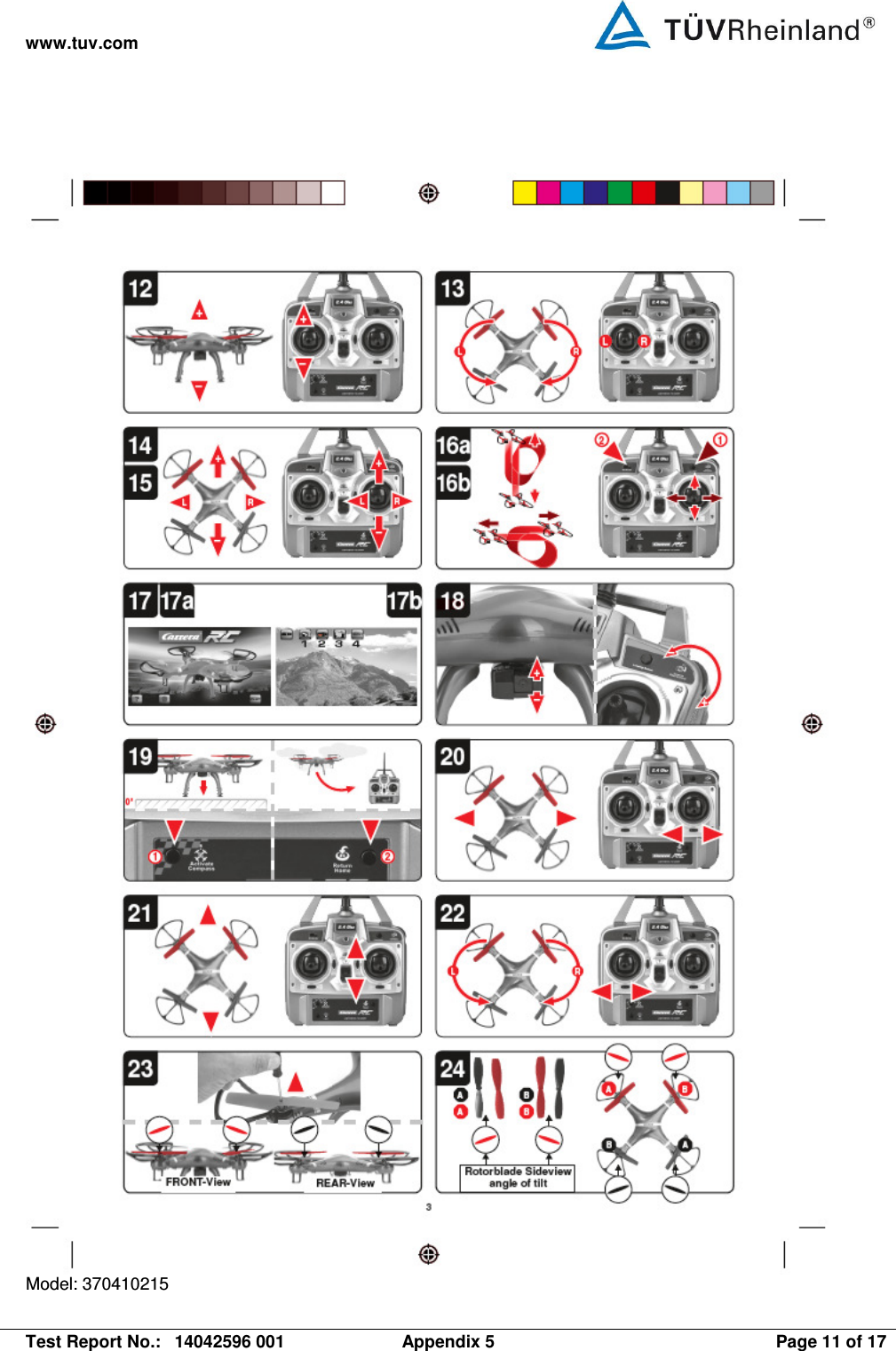 www.tuv.com   Test Report No.:  14042596 001  Appendix 5  Page 11 of 17  Model: 370410215 