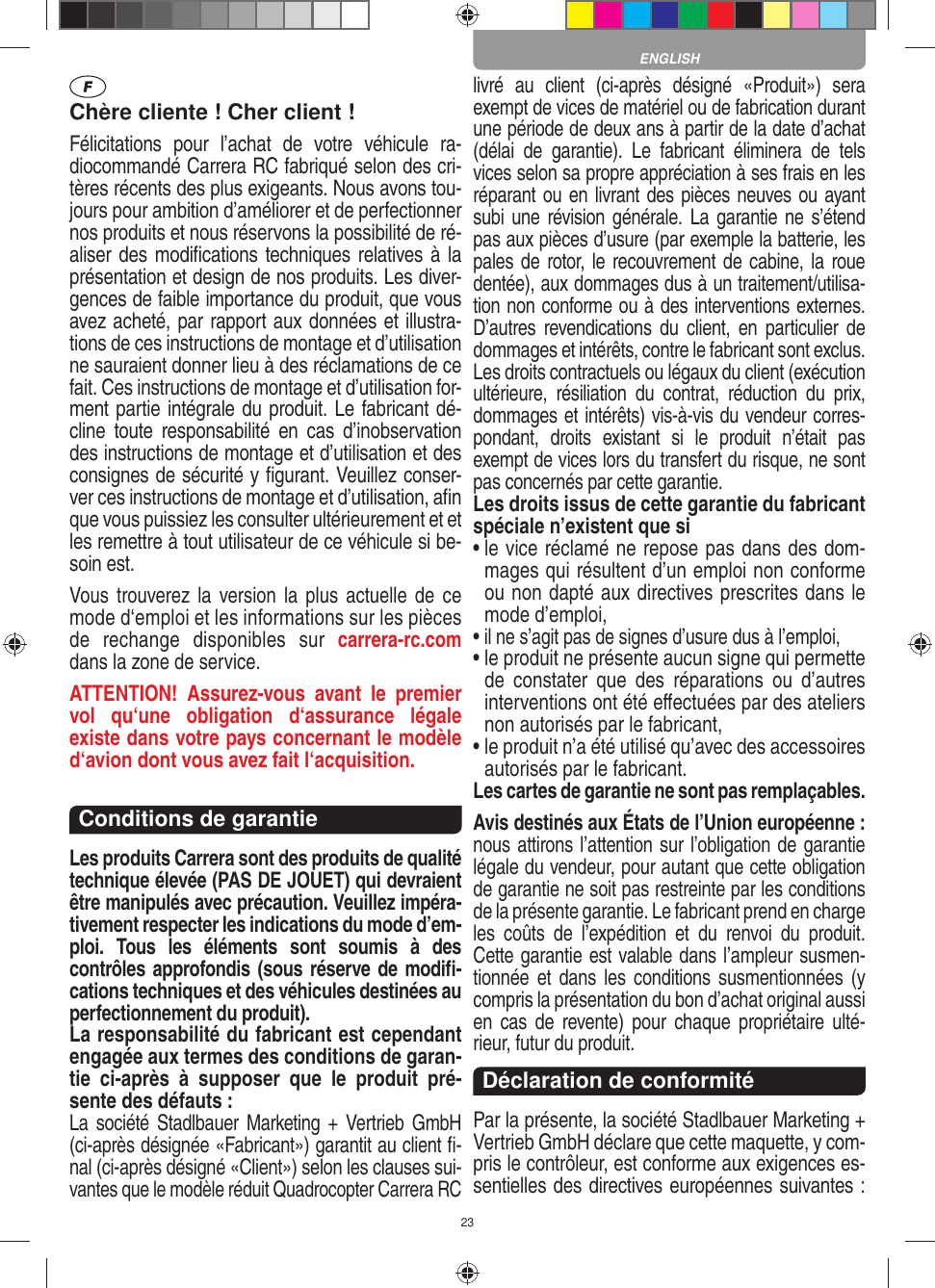 Page 23 of Carrera Toys 370503018 WiFi Camera User Manual 1 30 v