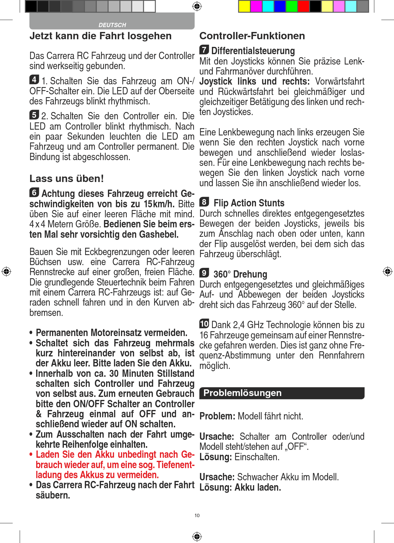 Page 10 of Carrera Toys 370900051 Short Range Device,Radio Controlled Toy Transmit User Manual 