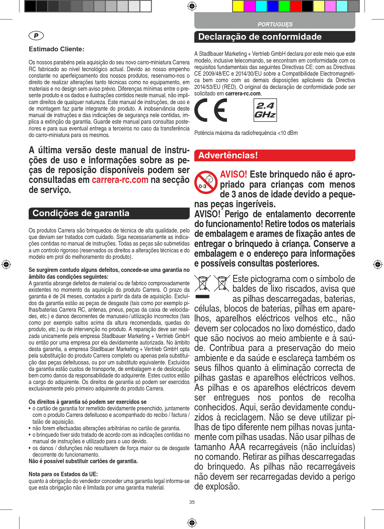 Page 35 of Carrera Toys 370900051 Short Range Device,Radio Controlled Toy Transmit User Manual 