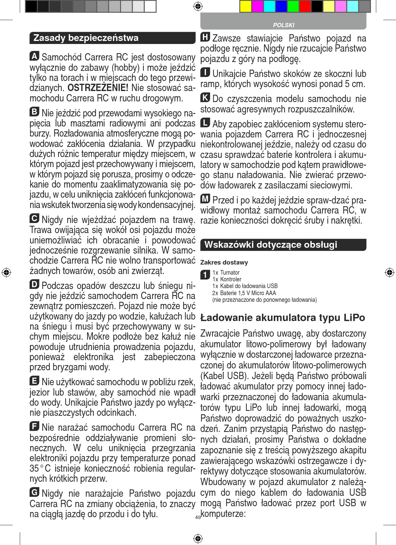 Page 49 of Carrera Toys 370900051 Short Range Device,Radio Controlled Toy Transmit User Manual 