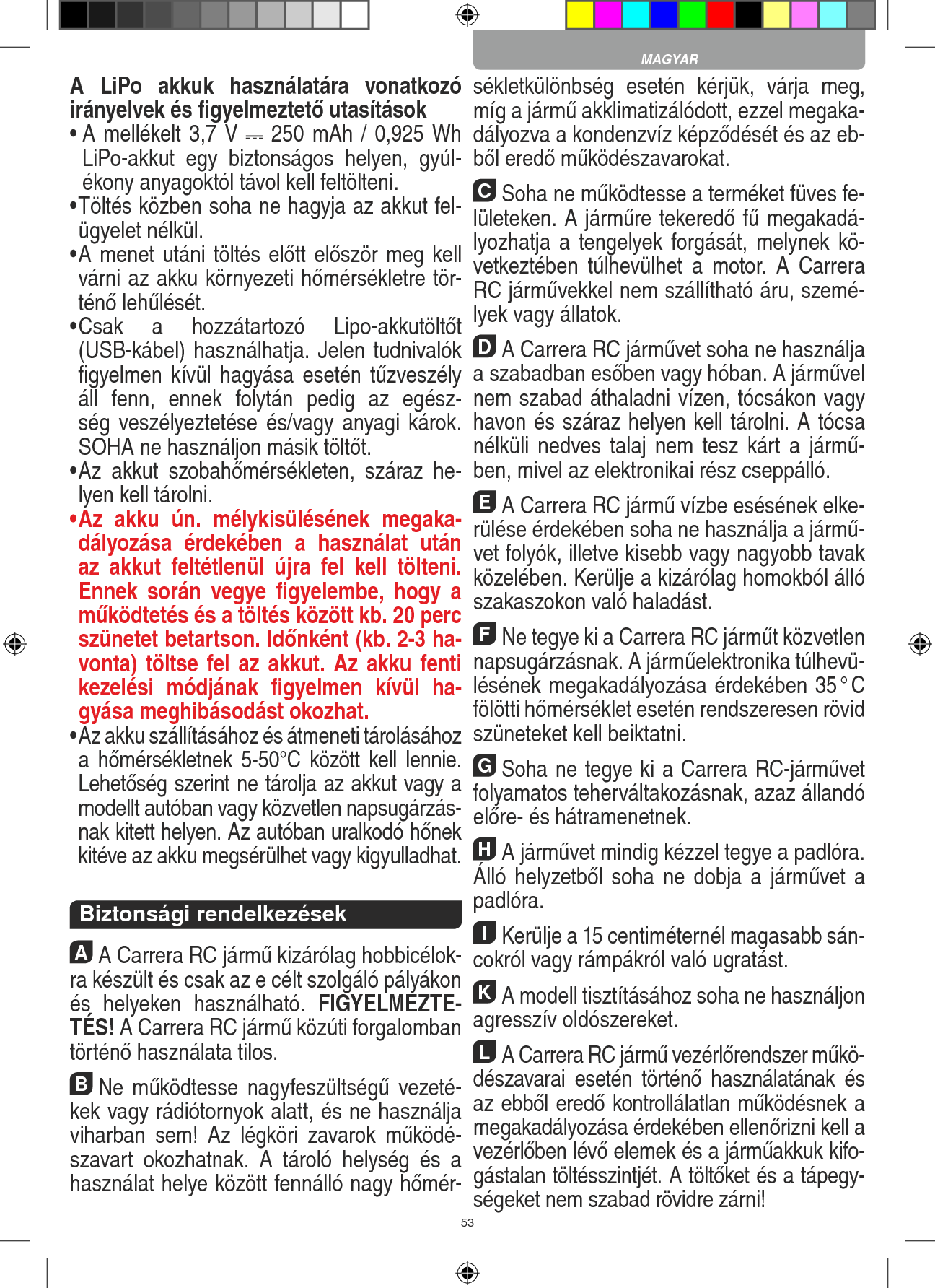 Page 53 of Carrera Toys 370900051 Short Range Device,Radio Controlled Toy Transmit User Manual 