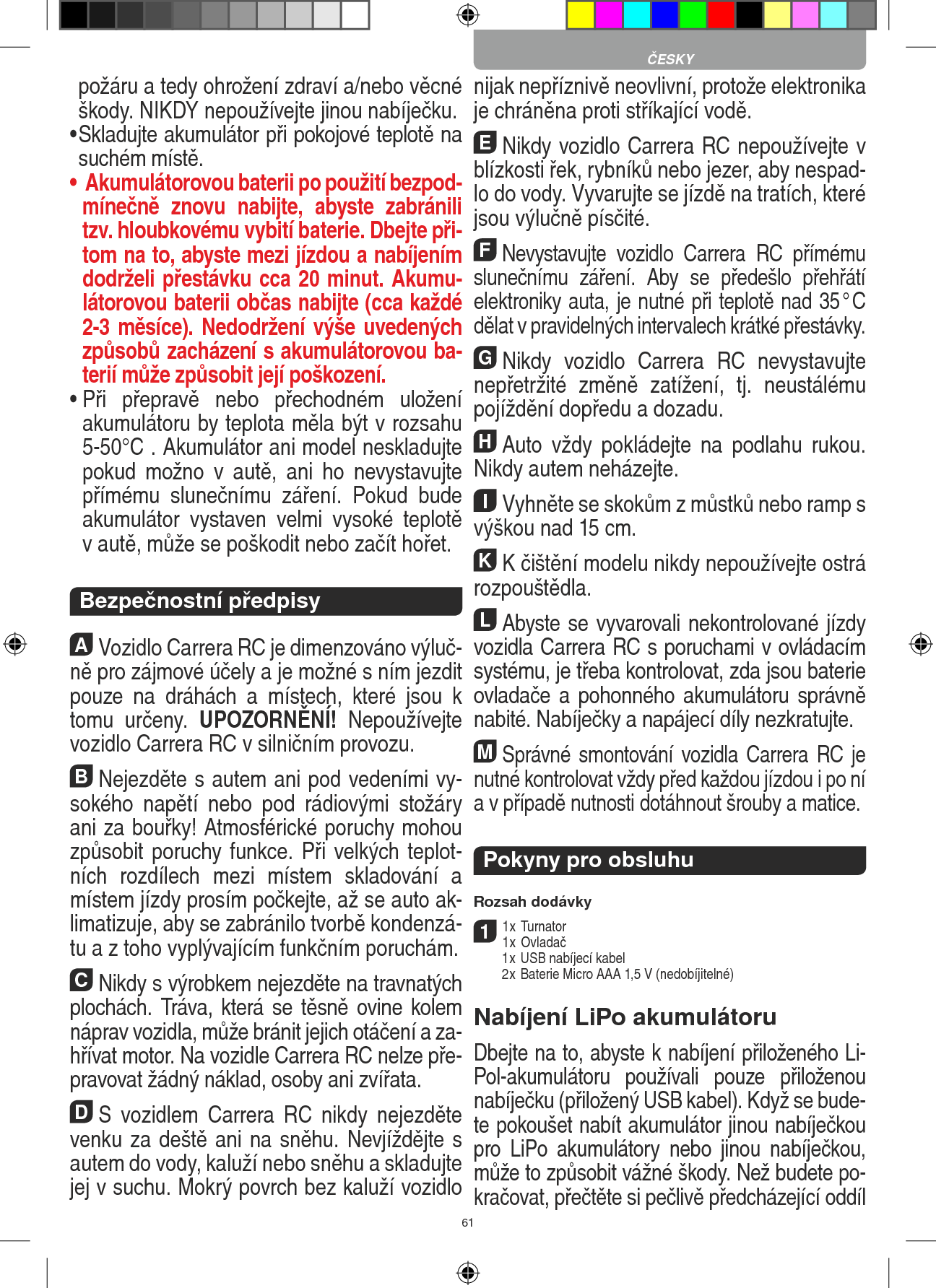 Page 61 of Carrera Toys 370900051 Short Range Device,Radio Controlled Toy Transmit User Manual 