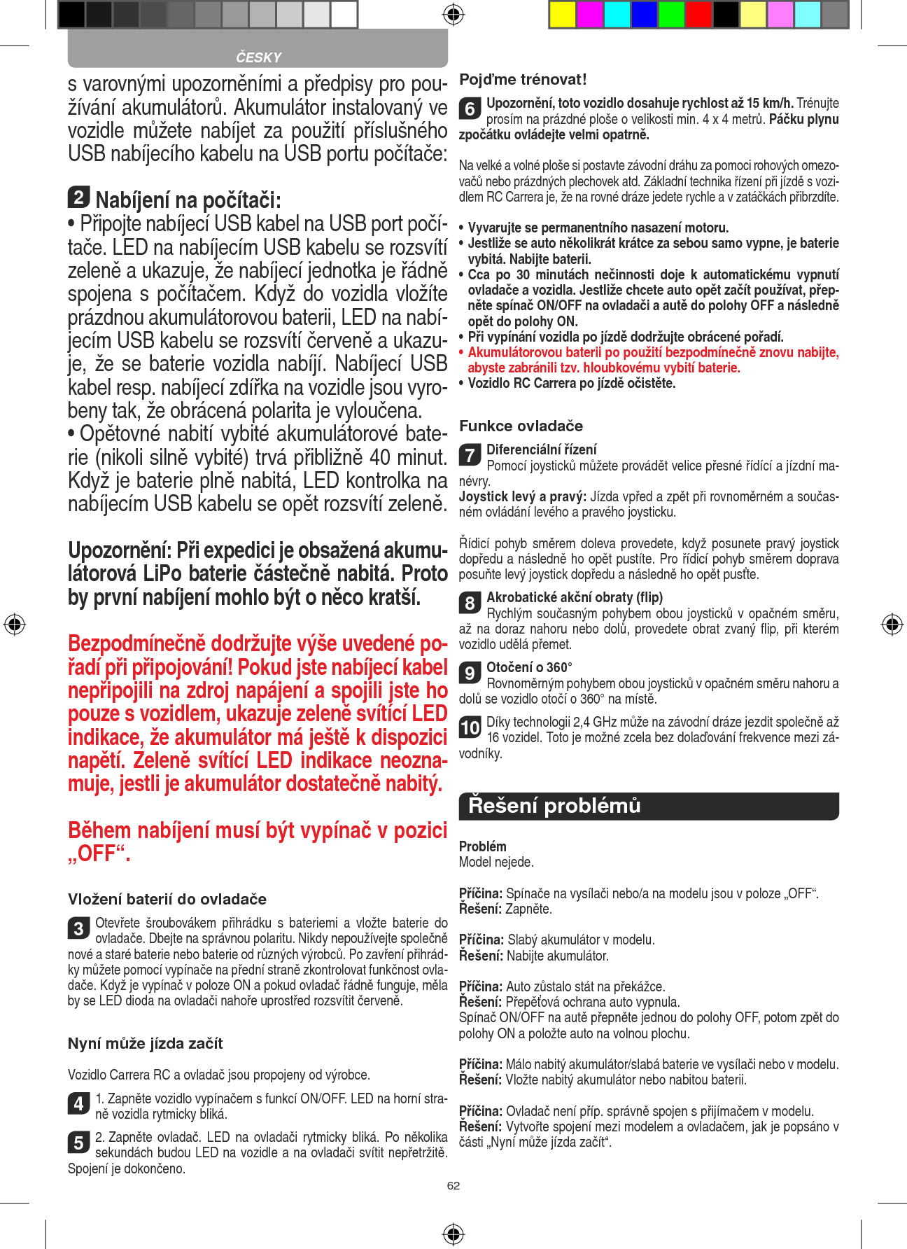 Page 62 of Carrera Toys 370900051 Short Range Device,Radio Controlled Toy Transmit User Manual 