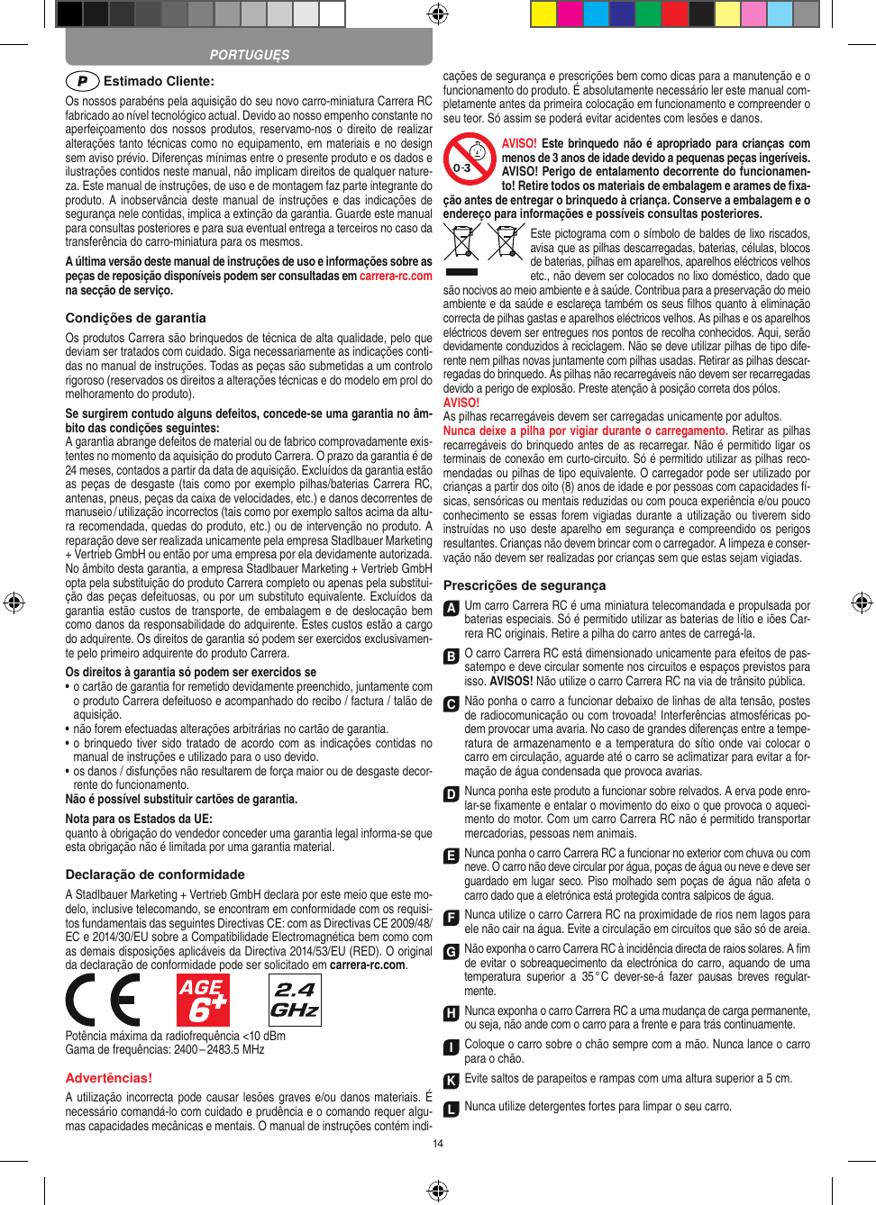 Page 14 of Carrera Toys 370900053 Radio Control Toy Transmitter (2.4GHz) User Manual