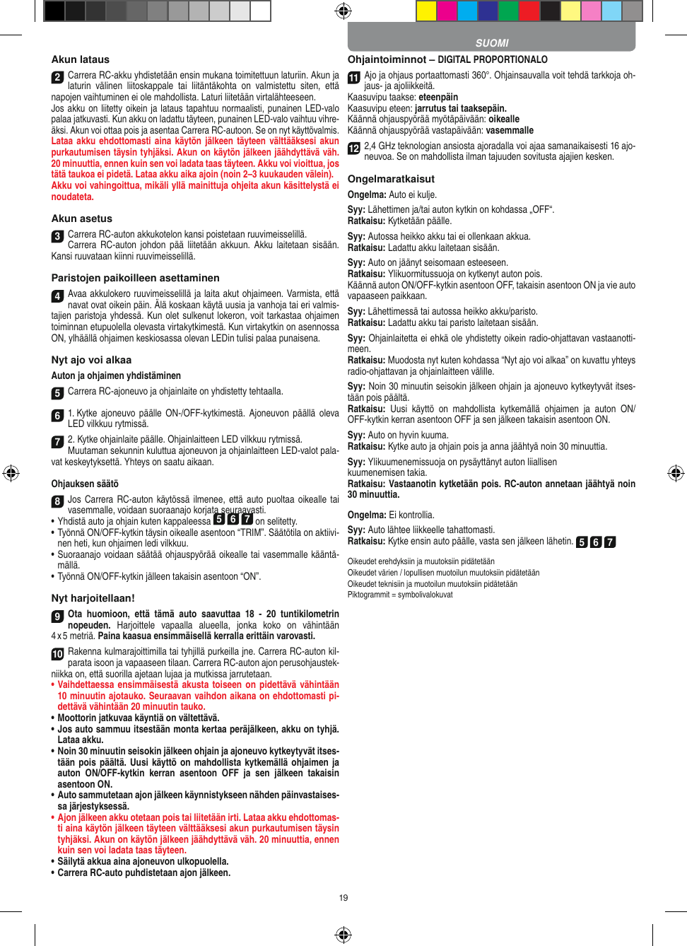 Page 19 of Carrera Toys 370900053 Radio Control Toy Transmitter (2.4GHz) User Manual