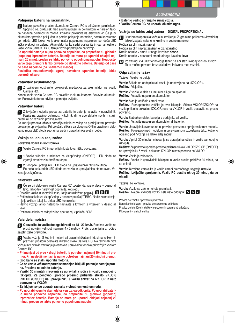 Page 25 of Carrera Toys 370900053 Radio Control Toy Transmitter (2.4GHz) User Manual