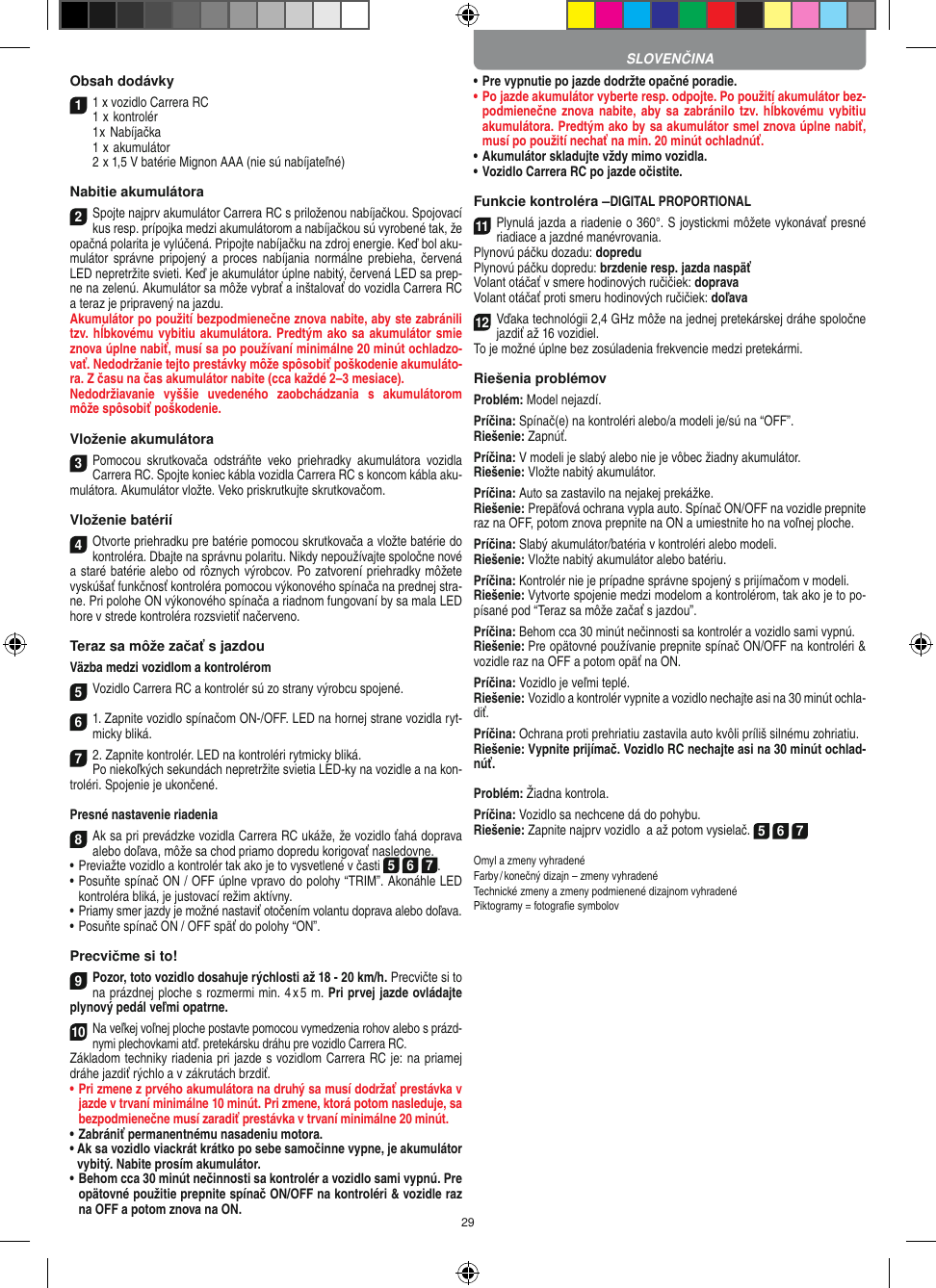 Page 29 of Carrera Toys 370900053 Radio Control Toy Transmitter (2.4GHz) User Manual