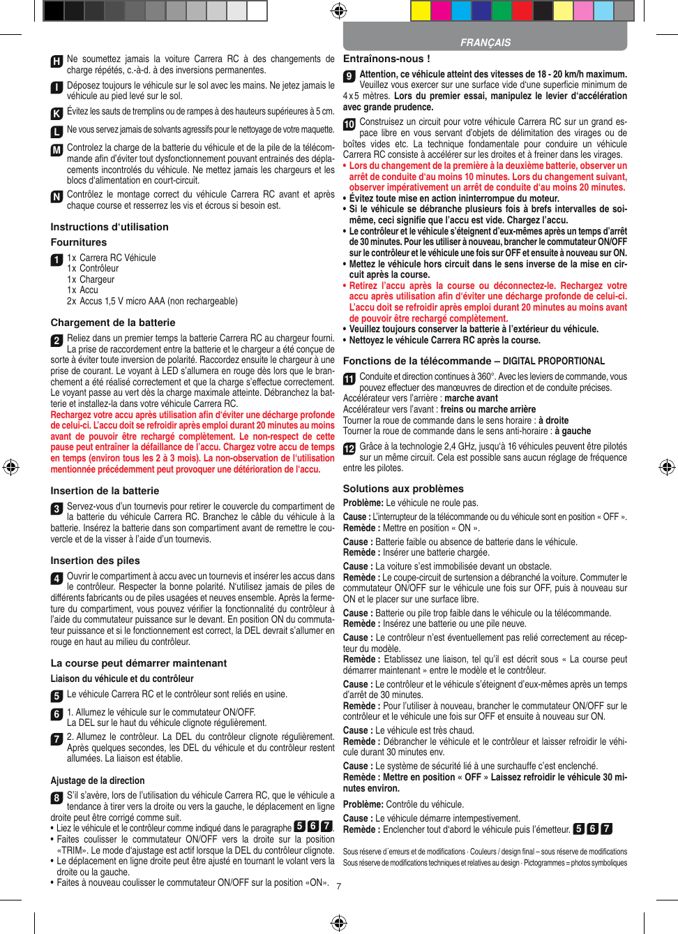 Page 7 of Carrera Toys 370900053 Radio Control Toy Transmitter (2.4GHz) User Manual