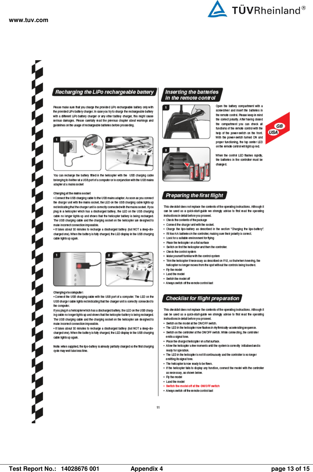 www.tuv.com   Test Report No.:  14028676 001  Appendix 4  page 13 of 15    