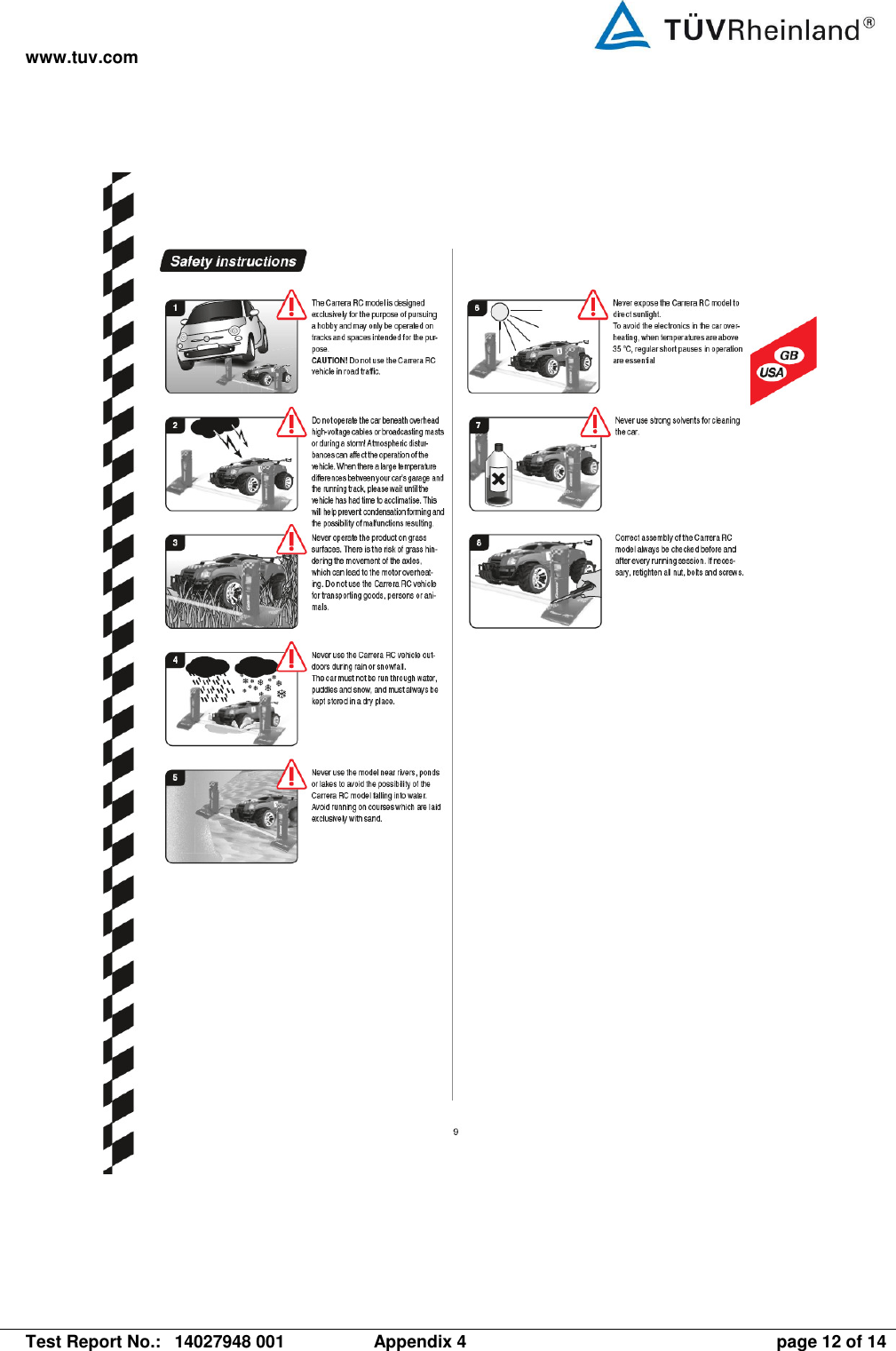 www.tuv.com   Test Report No.:  14027948 001  Appendix 4  page 12 of 14   