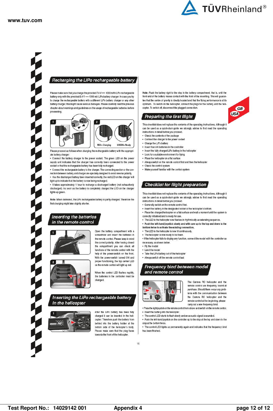 www.tuv.com   Test Report No.:  14029142 001  Appendix 4  page 12 of 12   